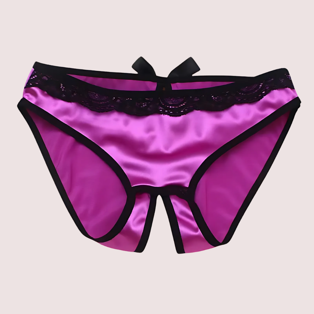 Parisian Temptation Silk & Lace Crotchless String Gift Set