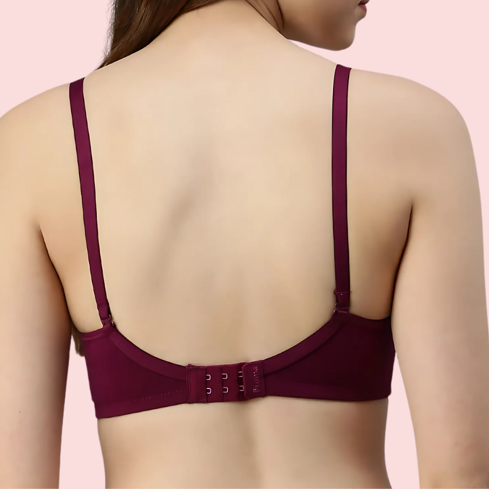 Burgundy Bloom – Maroon Padded Bra (Pack of 2 )