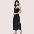 Elegant Lace Black Nightgown for moments