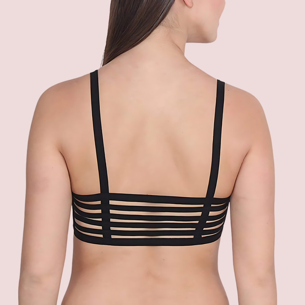 Pack Of 2 Sexy Back Stripe Bralette Bra